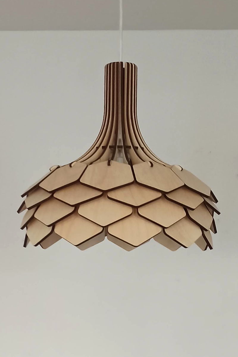 Dřevěný závěsný lustr - svítidlo - ORIENTAL