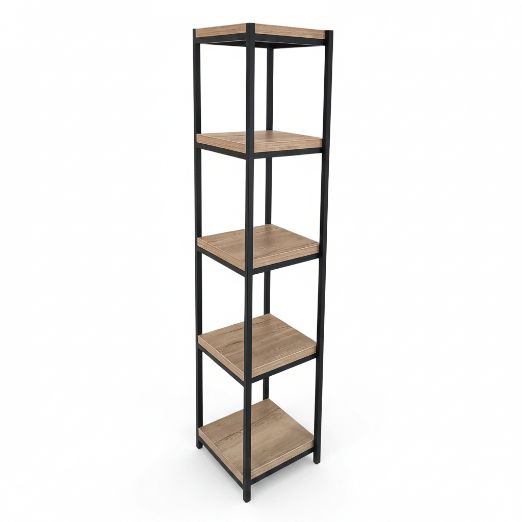 Regál LOFT TOWER  s policemi Dub HALIFAX přírodní