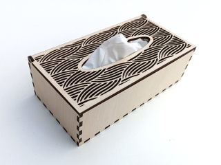 Dřevěná krabička na kapesníky - WAVE