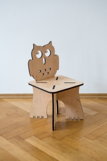 Dětská dřevěná stolička - SOVIČKA 