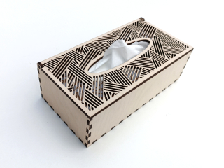 Dřevěná krabička na kapesníky - EDGE